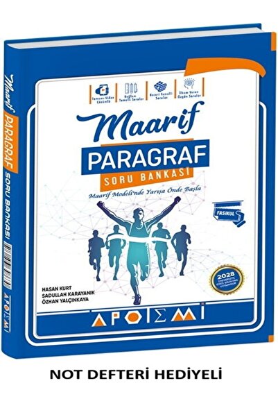 Kurul Yayıncılık Apotemi Yayınları Paragraf Maarif Soru Bankası NOT DEFTERİ H...