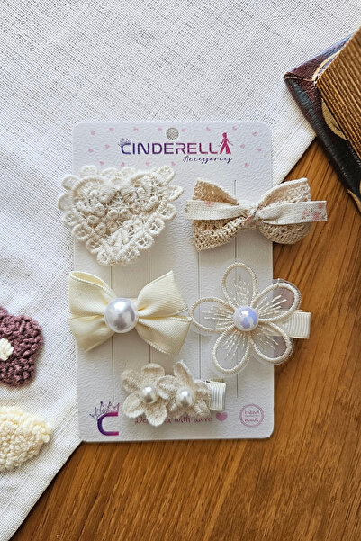 Cinderella مجموعة مشابك شعر من سلسلة زارافيت مكونة من 5 قطع بتصميم خاص - مشبك...