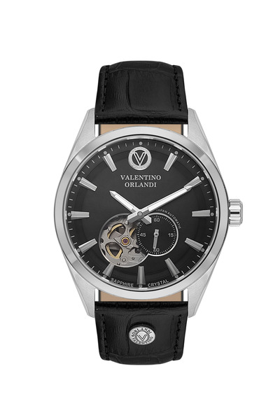 Generic Brand Black Leather Watch for Men VO.1.10033-1