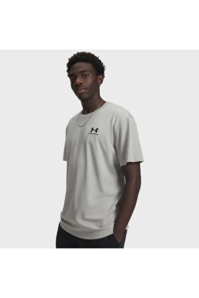 Under Armour Siva muška majica sa izvezenim logotipom, teška kvaliteta