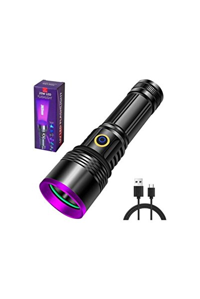 Empressco 20W 365nm Profesyonel Mor UV Işık El Feneri, Güçlü ve Dayanıklı
