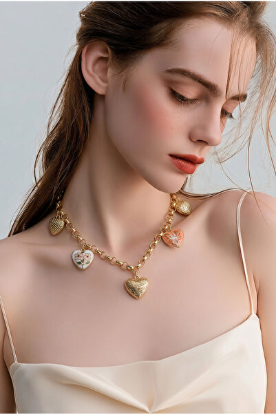Koton Melis Ağazat Heart Detail Collection Necklace