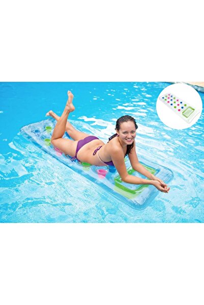 Intex Windowed Sea Bed with Cup Holder - Pool Bed with Cup Holder - Inflatabl...
