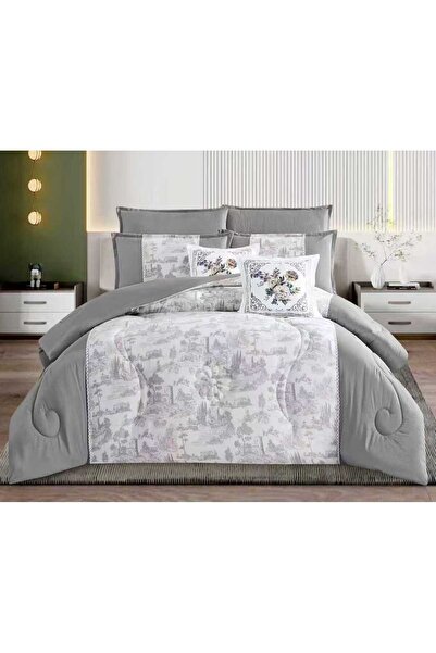 BIET ALMAFROSHAT New 8-Piece Quilted Flannel Sheet Set with Quilt Cover
