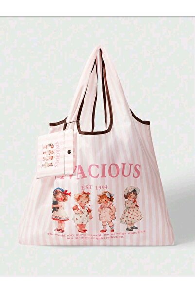 MyBalliStore Kawaai Strawberry Shortcake Katlanabilir Alışveriş Çantası