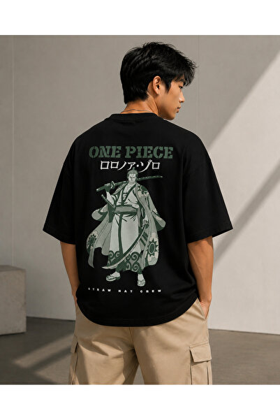 Nulivez One Piece Roronoa Zoro Oversize Unisex Anime T-Shirt – Straw Hat Crew...
