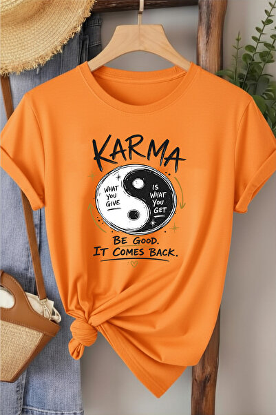 l'eivor Karma - Be Good Special Design Printed Women's Cotton T-Shirt