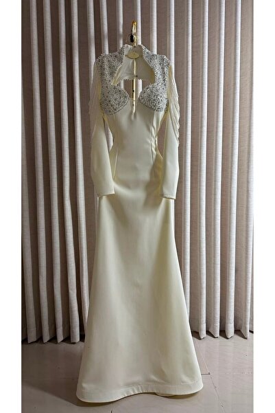 ZAYNAFASHIONSA Elegant Color Evening Gown Banquet Dress with a Long Design