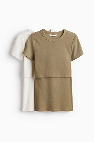 H&M MAMA 2-pack Before & After nursing tops