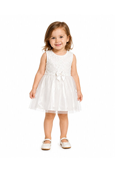 Generic Baby Girls Lace Tulle Party Dress Age 2,Off white | Sleeveless Design...