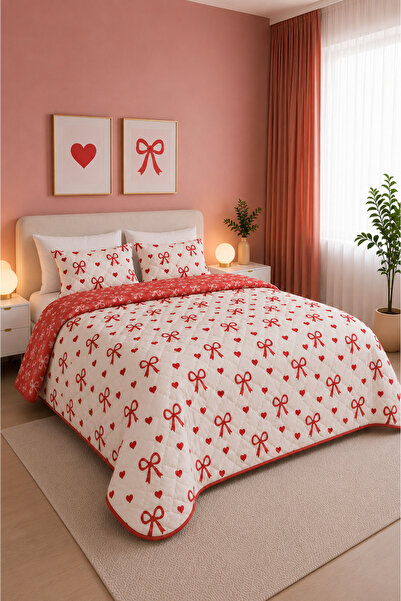 Sheri Home YENİ Fiyonk Desenli Çift Kişilik Yazlık Yatak Örtüsü 200 X 230 🎁 ...