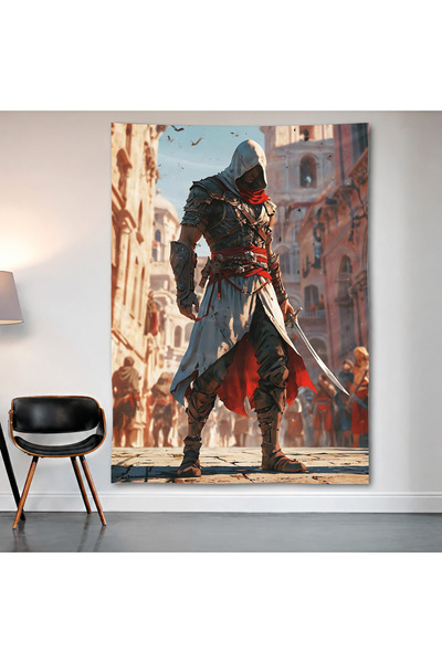 Geek Cultcha لوحة جدارية من Assassin's Creed، ملصق من قماش الساتان عالي الجودة