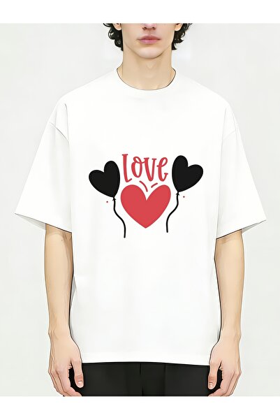 135 Love Valentine'S Day Gift Spring Summer Round Neck Short Sleeve Tees Funn...