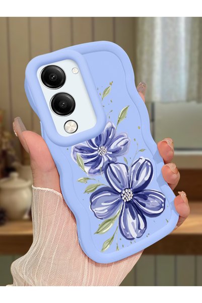 Hontinga Vivo Y19S Gt 5g Compatible Case Camera Protector Blue Silicone Coupl...
