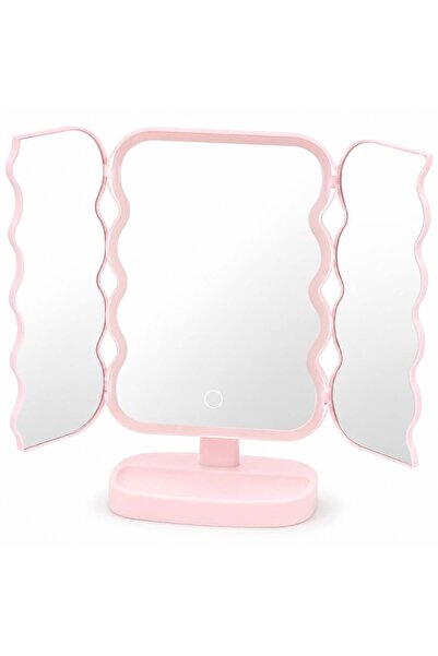 PUFO Oglindă de machiaj iluminată cu luminozitate reglabilă, oglindă cosmetic...