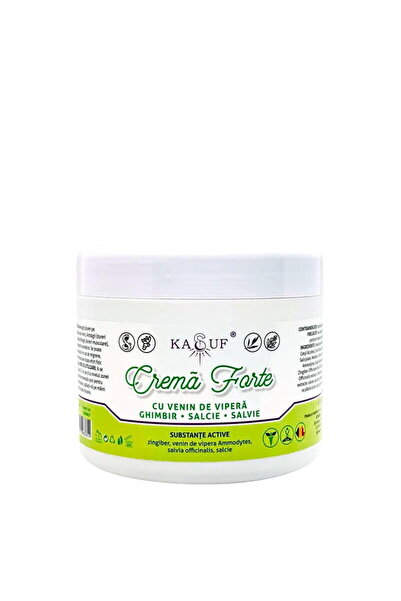 kasuf Crema Forte cu Venin de Vipera, Ghimbir, Salcie, Salvie 500ml