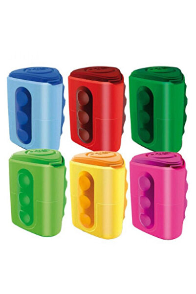 LYRA Ascutitoare dubla Groove, cu recipient, pentru creioane 8-11 mm, Multicolor