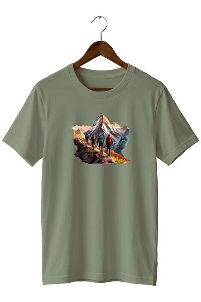 WİDİ Unisex Mountain View and Trekking Printed Nature T-Shirt