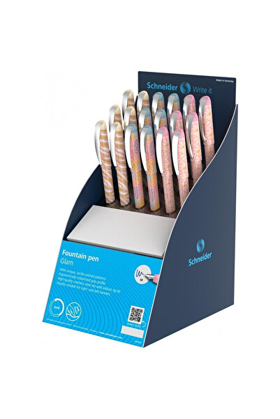 SCHNEIDER Stilou Glam, penita din otel inoxidabil, varf iridiu M, profil de p...