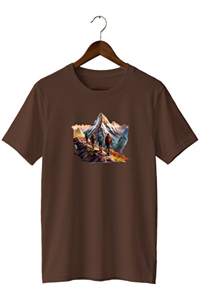 WİDİ Unisex Mountain View and Trekking Printed Nature T-Shirt