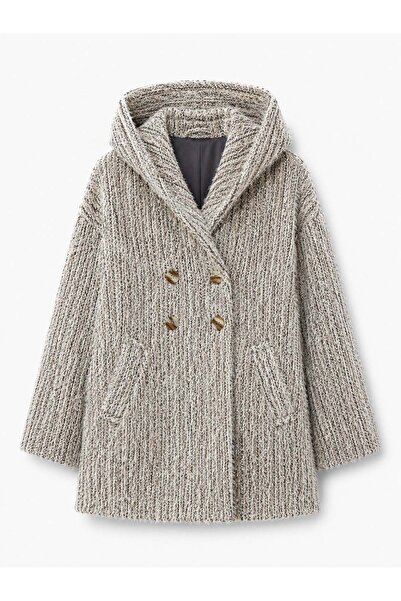 Retrobird Urban Retro Hooded Oversize Jacket Coat Women's Cream