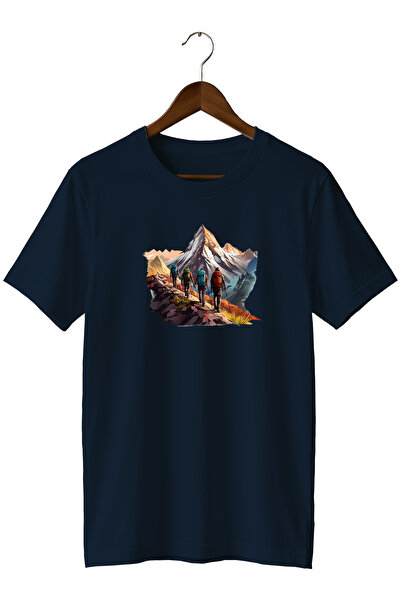 remonz Unisex Mountain View and Trekking Printed Nature T-Shirt