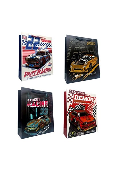 OEM Punga cadou/saculet Ju-Piter L Racing, hartie 210 g, pentru copii, mix mo...