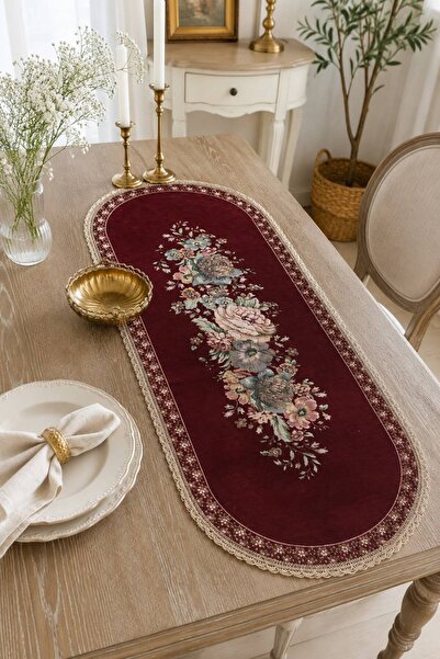 Yeshome Collection غطاء طاولة القهوة البيضاوي من نوع Vintaqe Bouquet Goblen م...