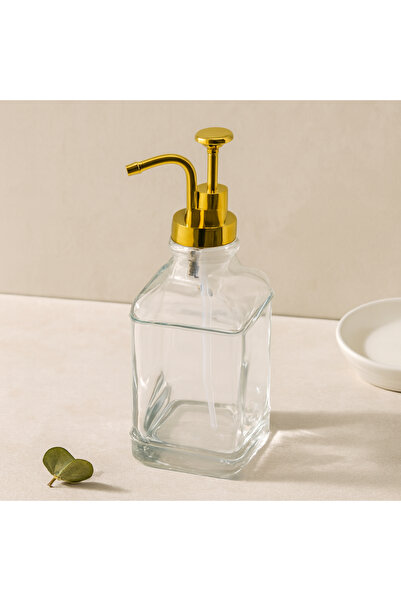 magicool Square Glass Liquid Soap Dispenser 500 ml (Transparent)