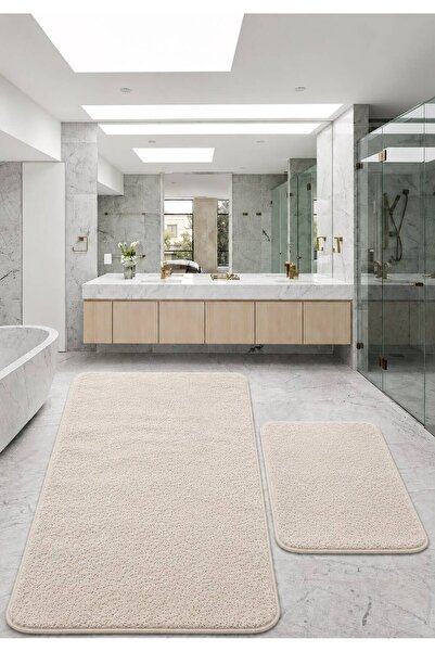 EKN BEĞENDİ HOME Büyük Ebat 2'li Banyo Paspası Kaymaz Klozet Takımı 80X150-50X80
