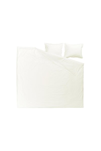 IKEA Double Duvet Cover Set, White, 240X220/50X60 cm
