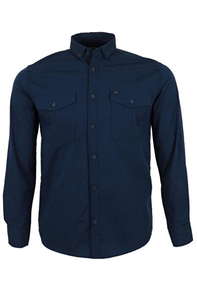 Modarar Men's Sports Shirt with Double Pockets Slim Fit Rar01413
