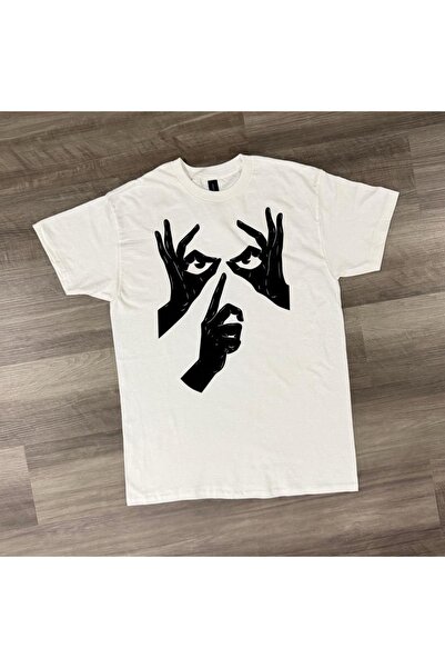 Grafftee Clothing Optical Illusion Face Printed Unisex Oversize T-Shirt