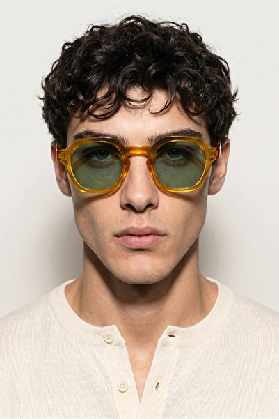 Bilge Karga Valeno Orange Light Green Men's Sunglasses