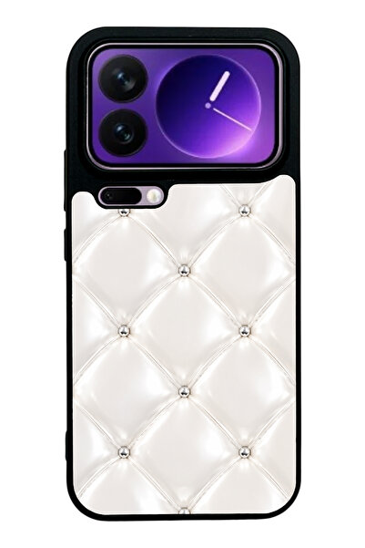 Spoyi Xiaomi 17 Pro Max Ivory Diamond Cushion Tasarımlı Glossy Telefon Kılıfı