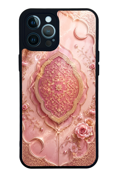 Spoyi iPhone 12 Pro Max Blush Crescent Palace Design Glossy Phone Case