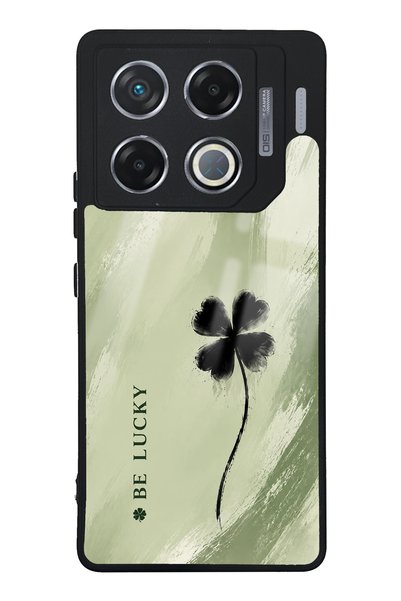 Spoyi Infinix Gt 20 Pro Glossy Phone Case with Sage Lucky Clover Design