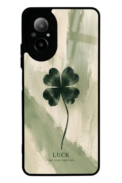 Spoyi حافظة هاتف ريلمي 12 لايت لامعة بتصميم Lucky Sage Clover