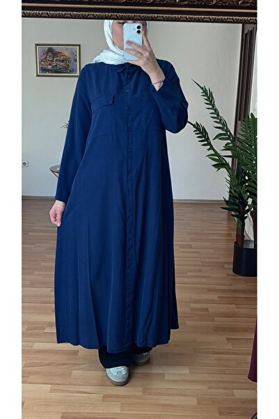 naimabutik Düğmeli Tesettür Kadın Pardesü