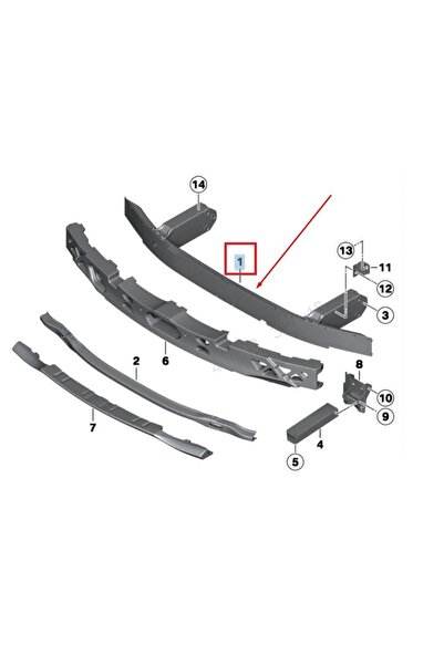 RapidAuto Armatura bara protectie Bmw Seria 5 Gt (F07), 06.2009-, Spate, Afte...