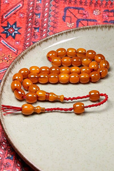 TESBİHKENTİ Old Style Workmanship Cask-Pressed Amber Prayer Beads