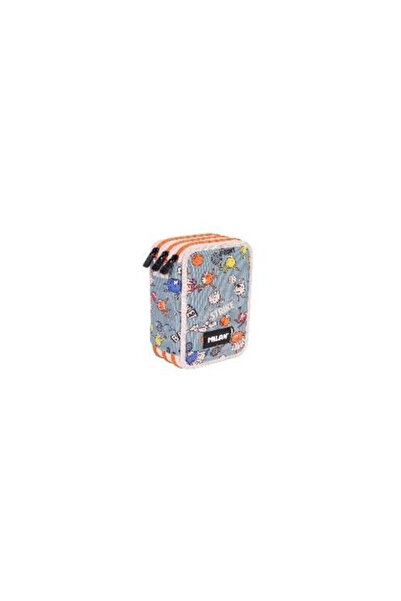 Milan Penar scolar/etui 3 compartimente cu echipament, multicolor, 247x175 mm