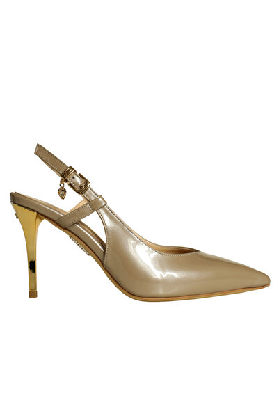 Platin Mink Patent Leather Women's Heeled Shoes