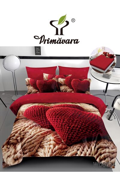 RMR textile 4-piece Duvet Cover Set with Stretchy sheet, model 5 D