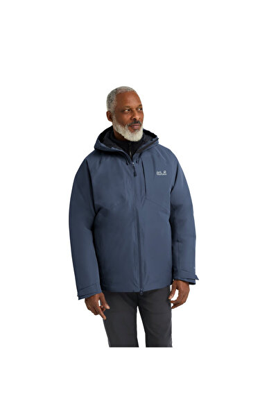 Jack Wolfskin سترة Icecape 2L Down Insulated للرجال باللون الأزرق الداكن