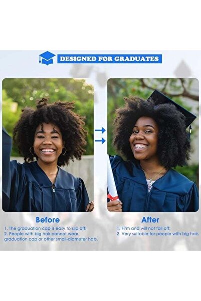 Mirfa Graduation Cap Headband, Firm Anti-Fall Hair Band for Graduation Cap