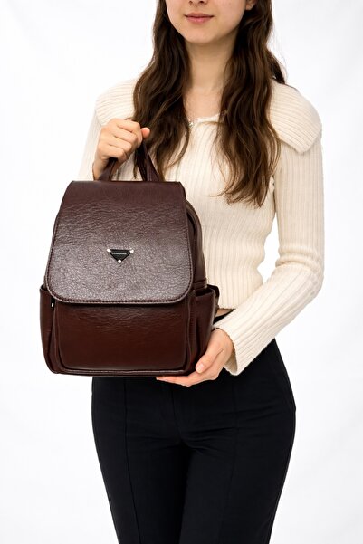 Sanmorris Sn 1442 Women's Backpack with Multiple Compartments Brown