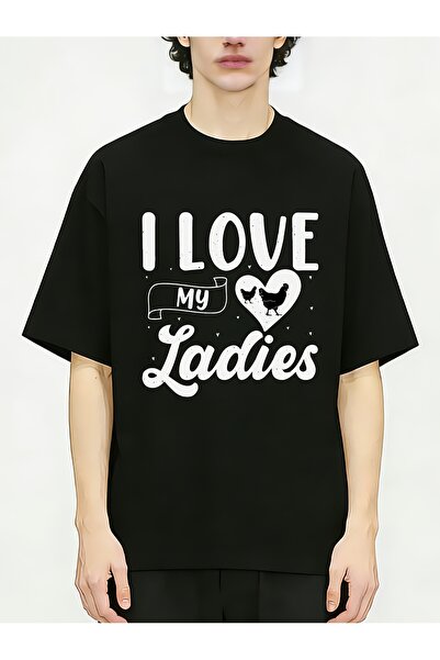 En22 Chicken Lover I Love My Ladies Men T-Shirts Round Neck Short Sleeve Idea...