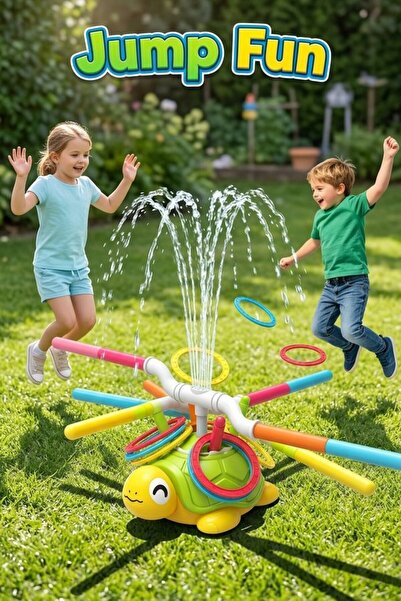 Generic 4 In 1 Plastic Water Sprinkler Outdoor Game Set 360 Rotating Jump Rop...