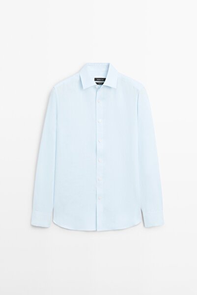 Massimo Dutti %100 keten regular fit gömlek